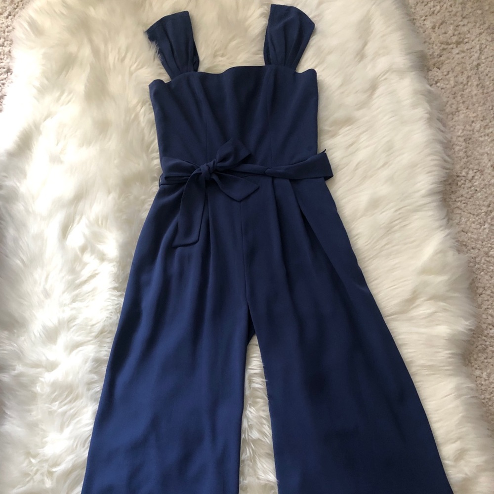 Gal Meets Glam Veronica Jumpsuit Blue S